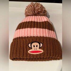 Dolls Kill x Paul Frank Striped Pom Pom Beanie
